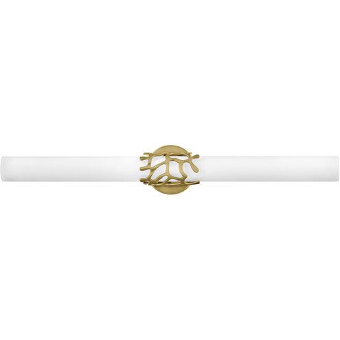 Lyra LED 31 inch Lacquered Brass Vanity Light Wall Light, Vertical