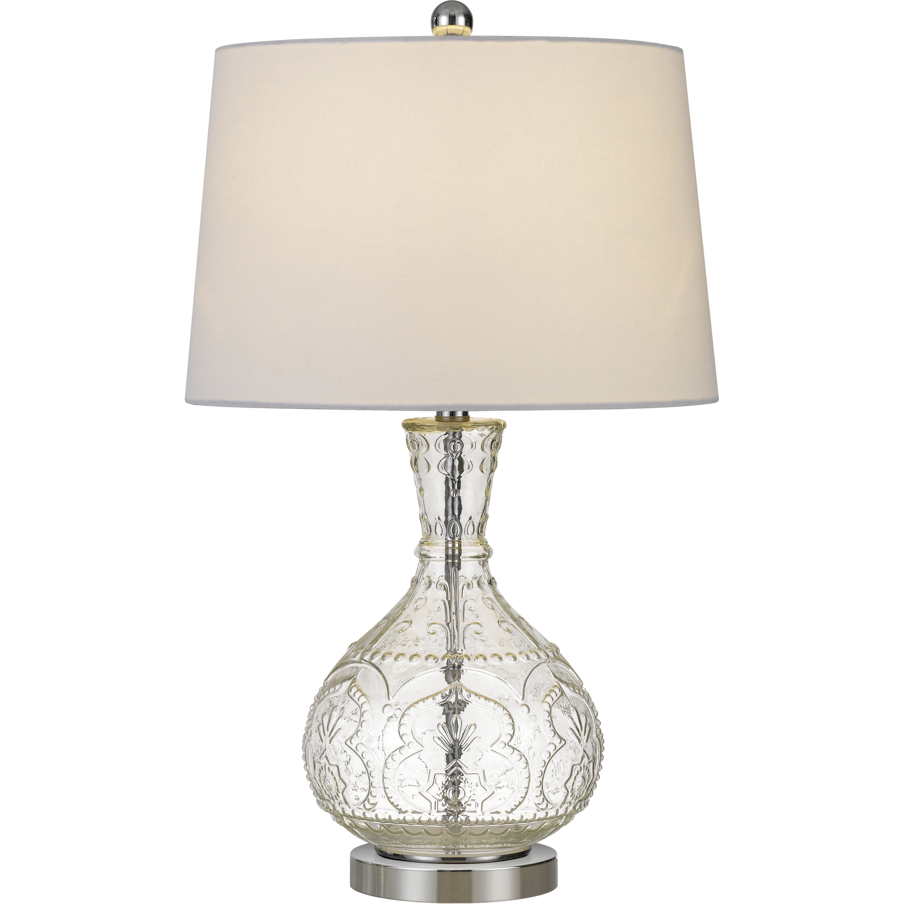 Nador 27 inch 150 watt Clear Table Lamp Portable Light