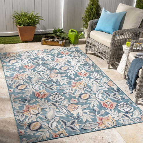 Cabo 120 X 93 inch Blue Outdoor Rug, Rectangle