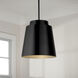 Pratt 1 Light 13 inch Matte Black Pendant Ceiling Light