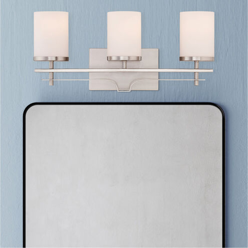 Colton 3 Light 20.5 inch Satin Nickel Bathroom Vanity Light Wall Light, Essentials