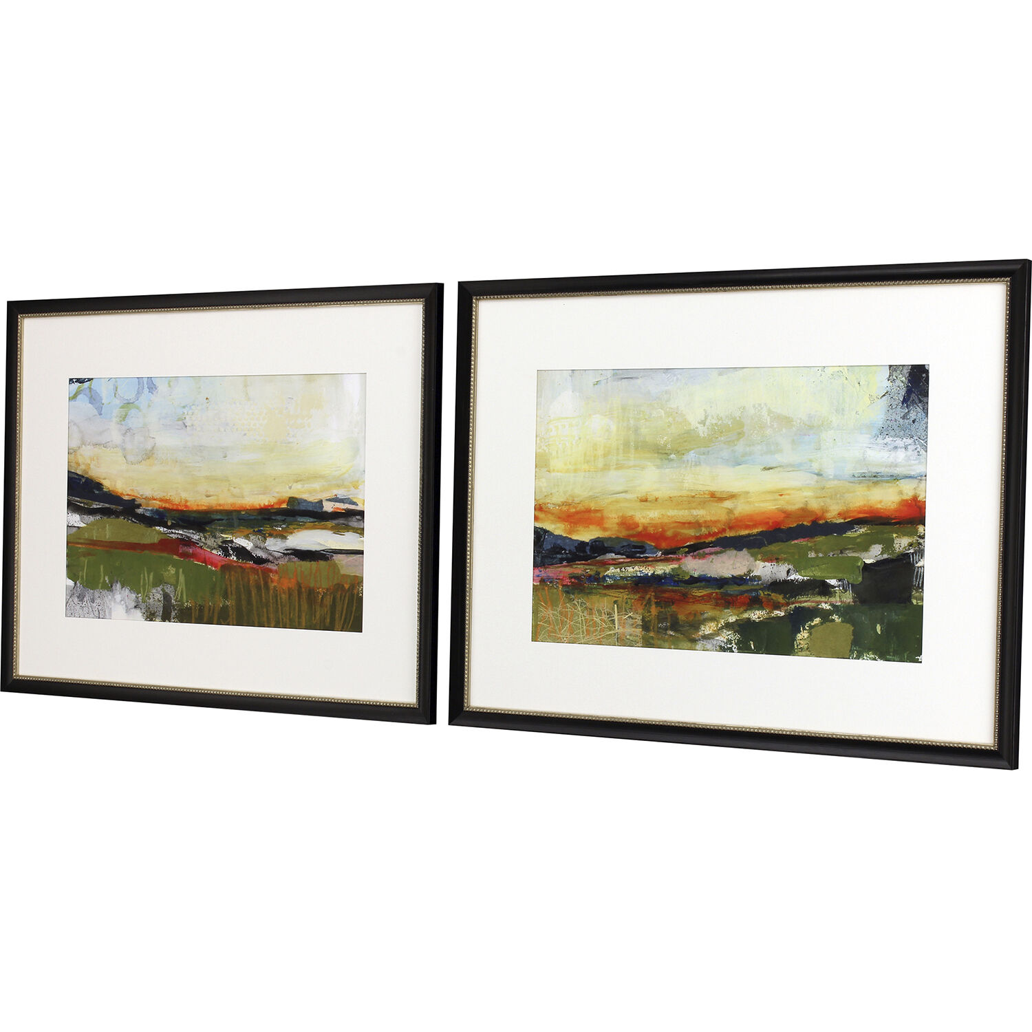 Long Way Home Green and Black and Blue and Red Framed Art