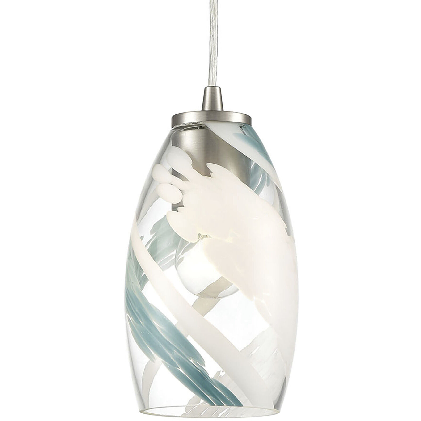 Turbulence 1 Light 5 inch Satin Nickel Mini Pendant Ceiling Light