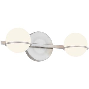 Textile Collection - Centric 2 Light 14.25 inch Brushed Nickel Bath Bar Wall Light