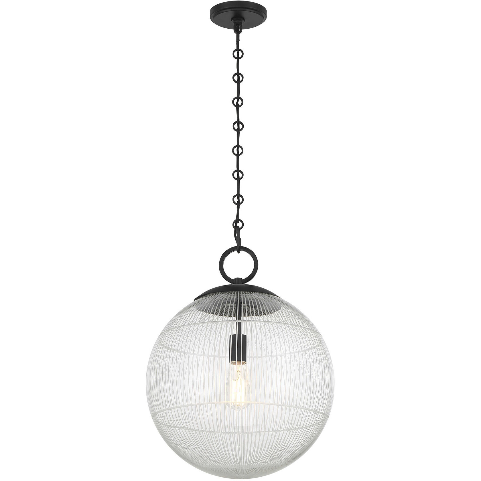 Cabot 1 Light 16 inch Matte Black Pendant Ceiling Light