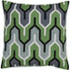 Aztec 20 inch Dark Green, White, Grass Green, Seafoam Pillow Kit