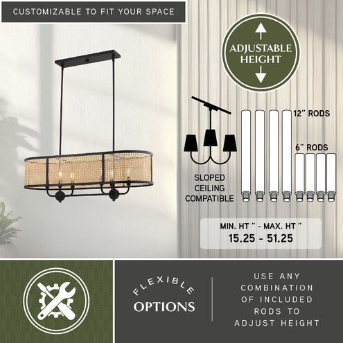 Berens Linear Chandelier Island Pendant Ceiling Light