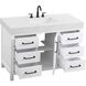 Nathan 48 X 34 inch White Bathroom Vanity Cabinet
