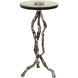 Sylvan 22 X 12 inch Silver Antique and Clear Side Table