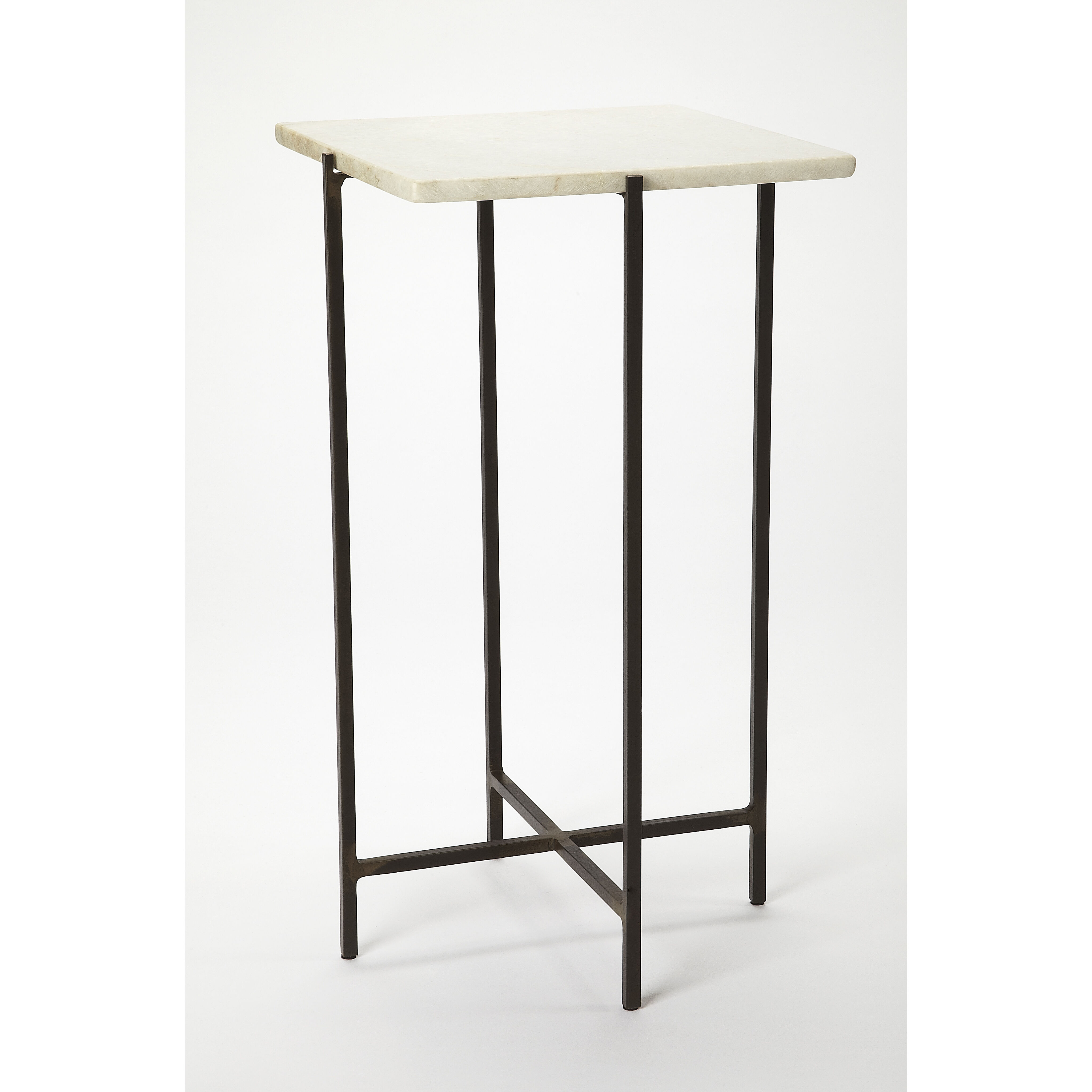 Butler Loft Nigella Square Marble & Metal 21 X 12 inch Marble and Metal Accent Table