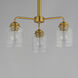 Acadia 3 Light 20 inch Natural Aged Brass Semi-Flush Mount Ceiling Light
