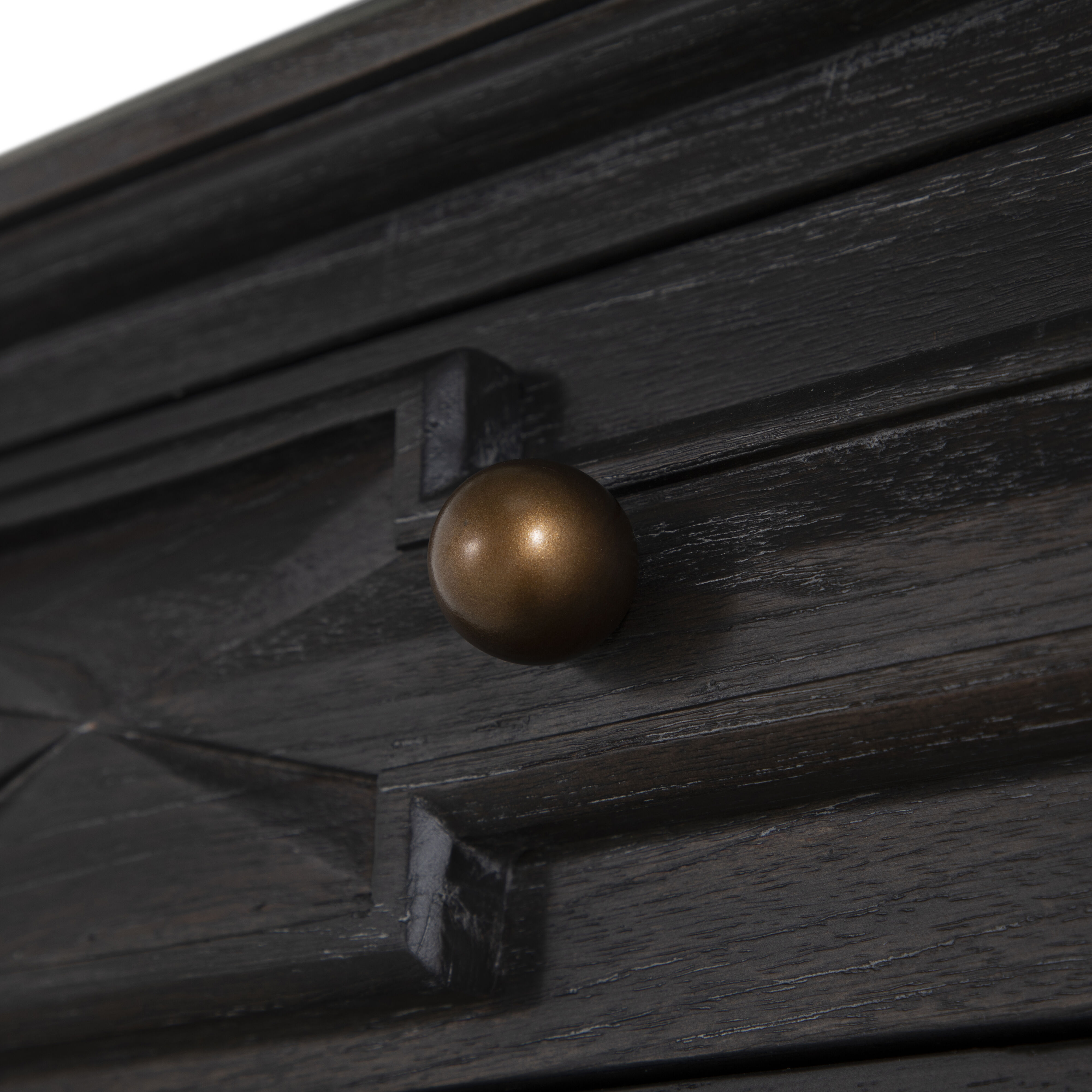 Ezekiel 67 X 18 inch Cerused Forest Black and Antique Bronze Sideboard