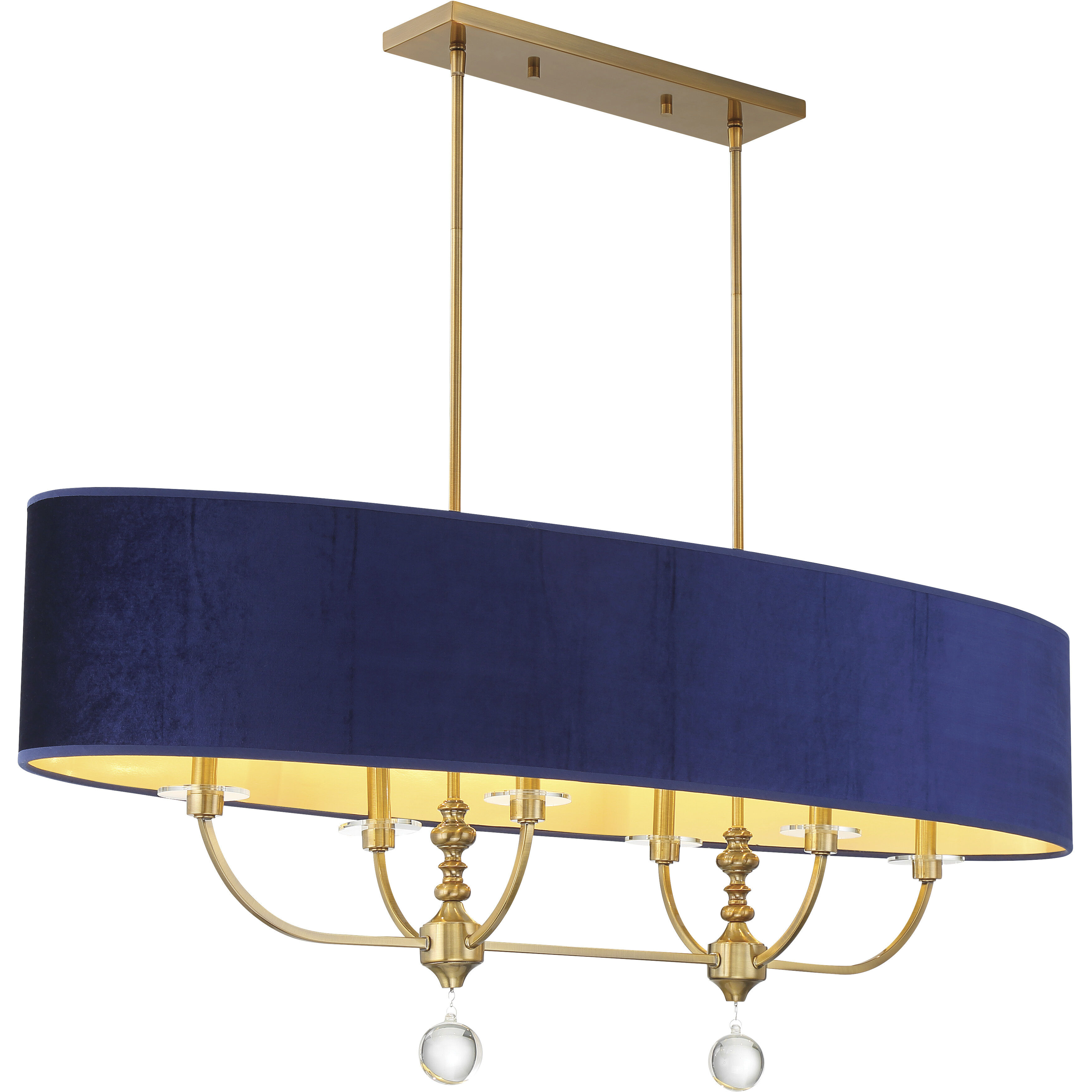 Van Noord 6 Light 48 inch Oxidized Aged Brass Island Chandelier Ceiling Light