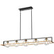 Tropea 5 Light 42 inch Brass And Graphite Linear Pendant Ceiling Light