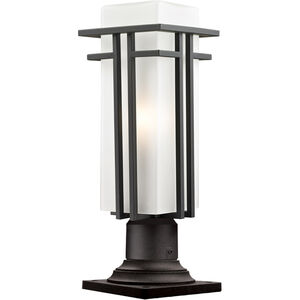 Abbey 1 Light 19 inch Outdoor Rubbed Bronze Outdoor Pier Mounted Fixture