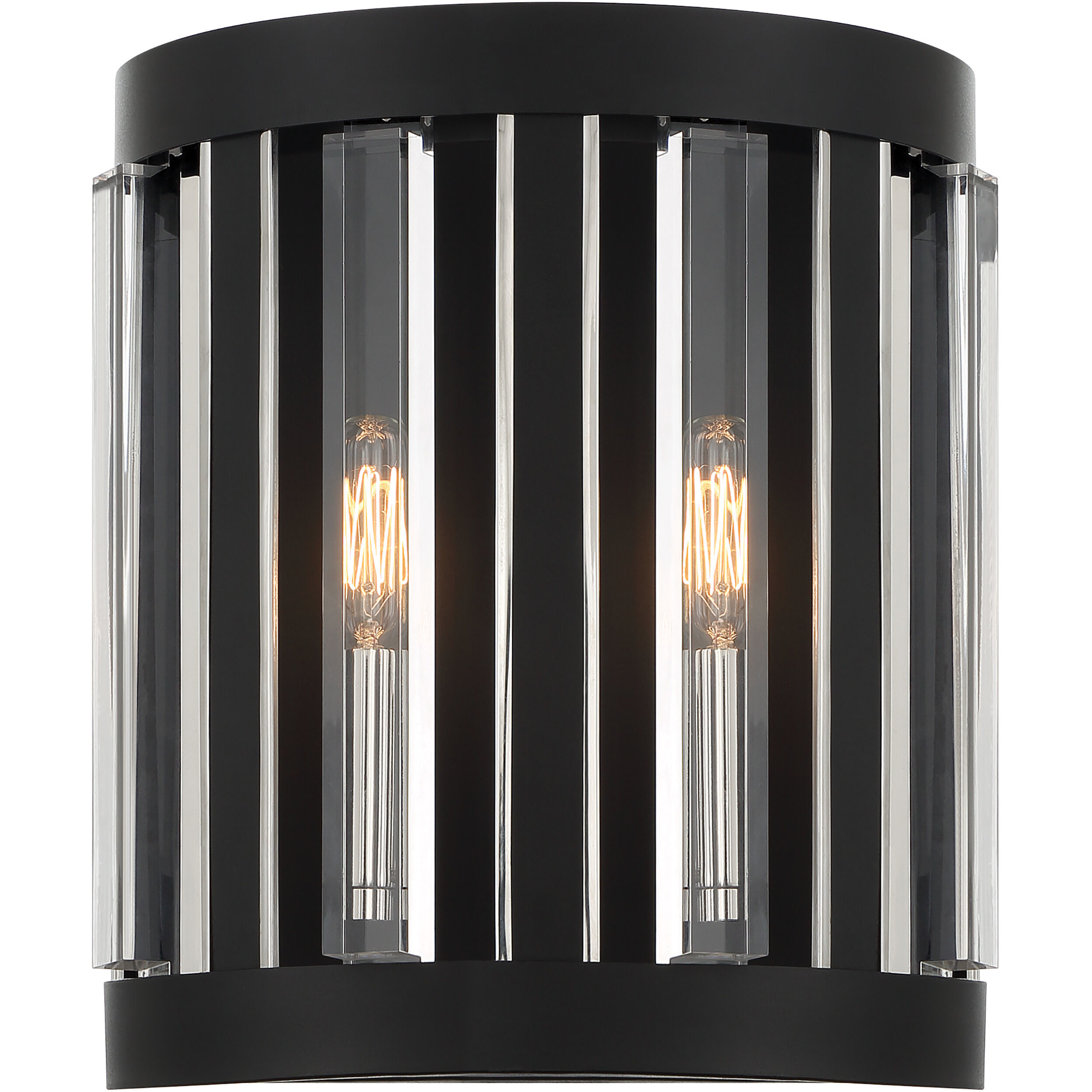 Majestic Splendor 2 Light 11 inch Polished Nickel/Sand Coal Wall Sconce Wall Light