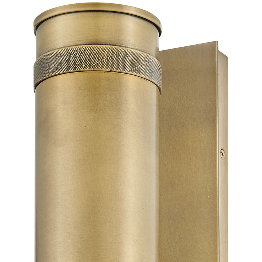 Pratt 2 Light 19 inch Heritage Brass Outdoor Wall Mount