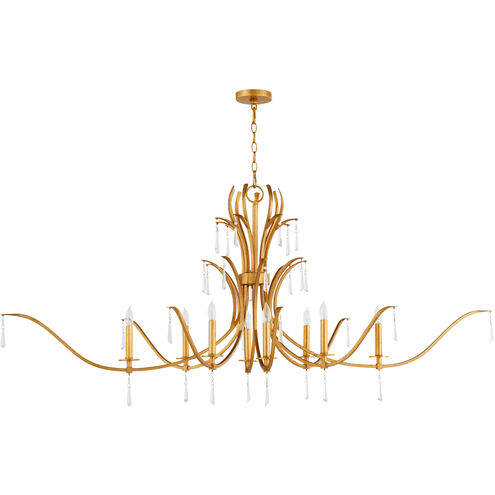 Majesty 8 Light 32 inch Gold Leaf Chandelier Ceiling Light