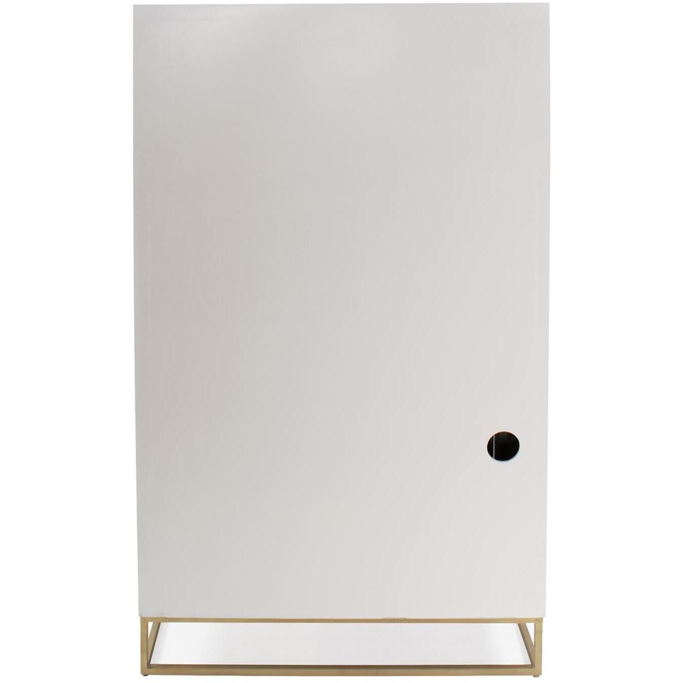 Arrouge White and Gray with Gold Cabinet, Tall
