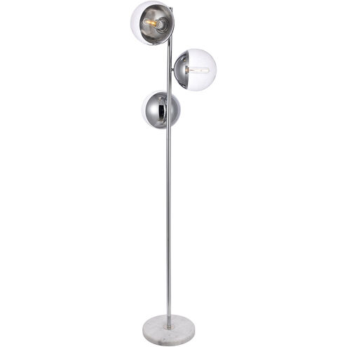 Eclipse 66 inch 40 watt Chrome Floor Lamp Portable Light