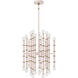 Kane 30 Light 17.75 inch Rose Water with Modern Brass Chandelier Ceiling Light