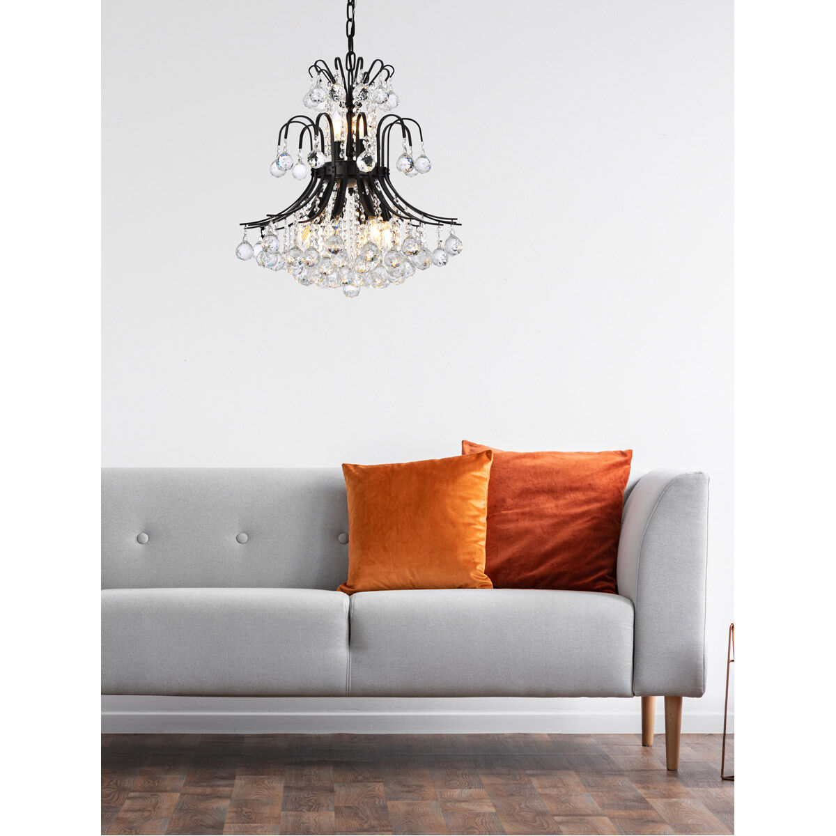 Toureg 10 Light 19 inch Black and Clear Pendant Ceiling Light