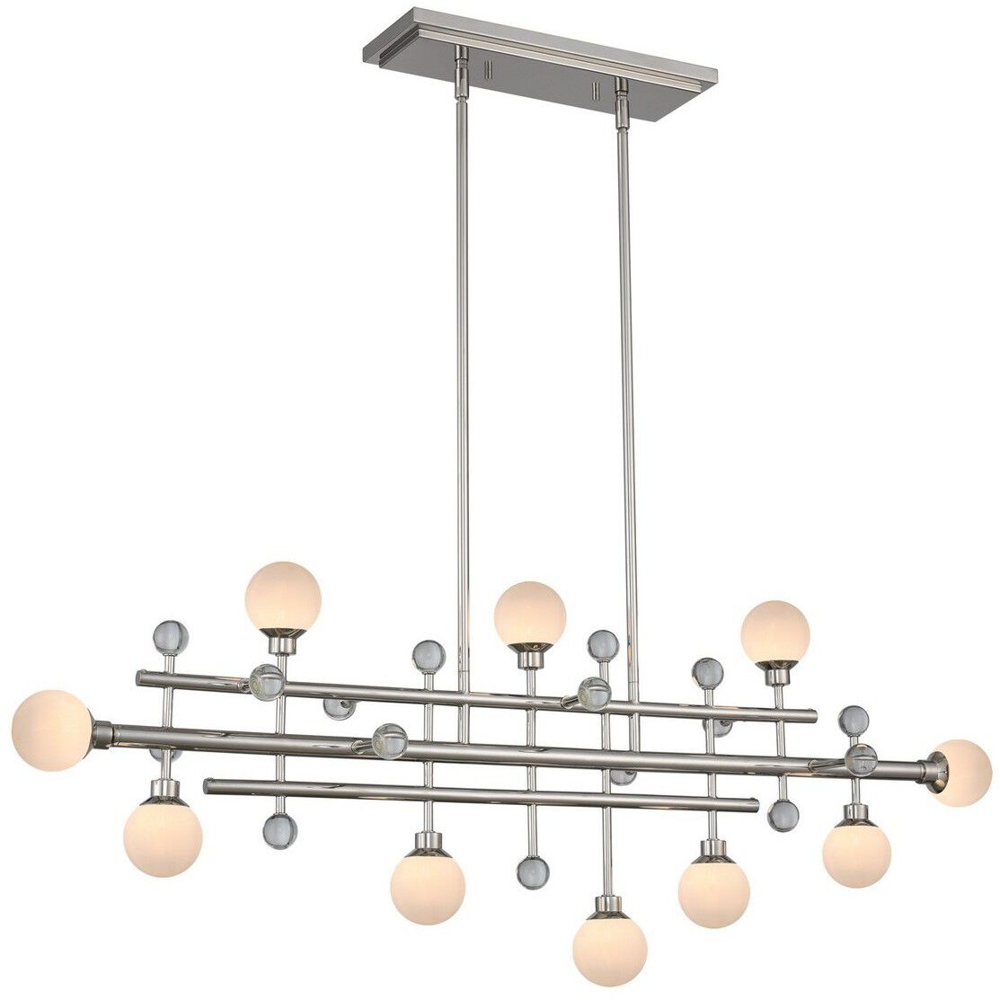 Mercer Island Linear Ceiling Light in Polished Nickel