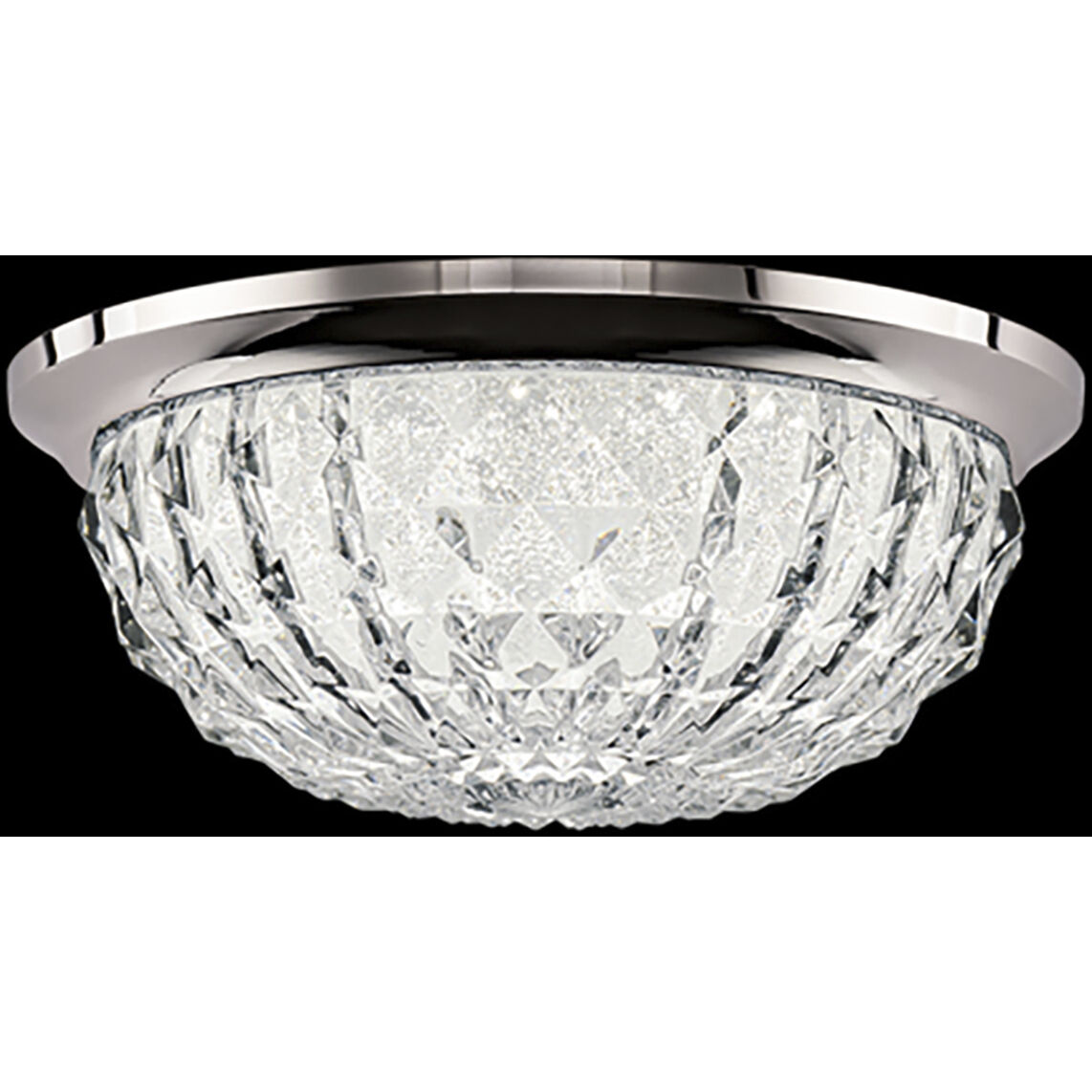 Genoa LED 9 inch Polished Chrome Flush Mount Ceiling Light, Schonbek Signature