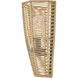 Open Air Luca 1 Light 12 inch Black / Camel Rattan Outdoor Wall Mount Lantern