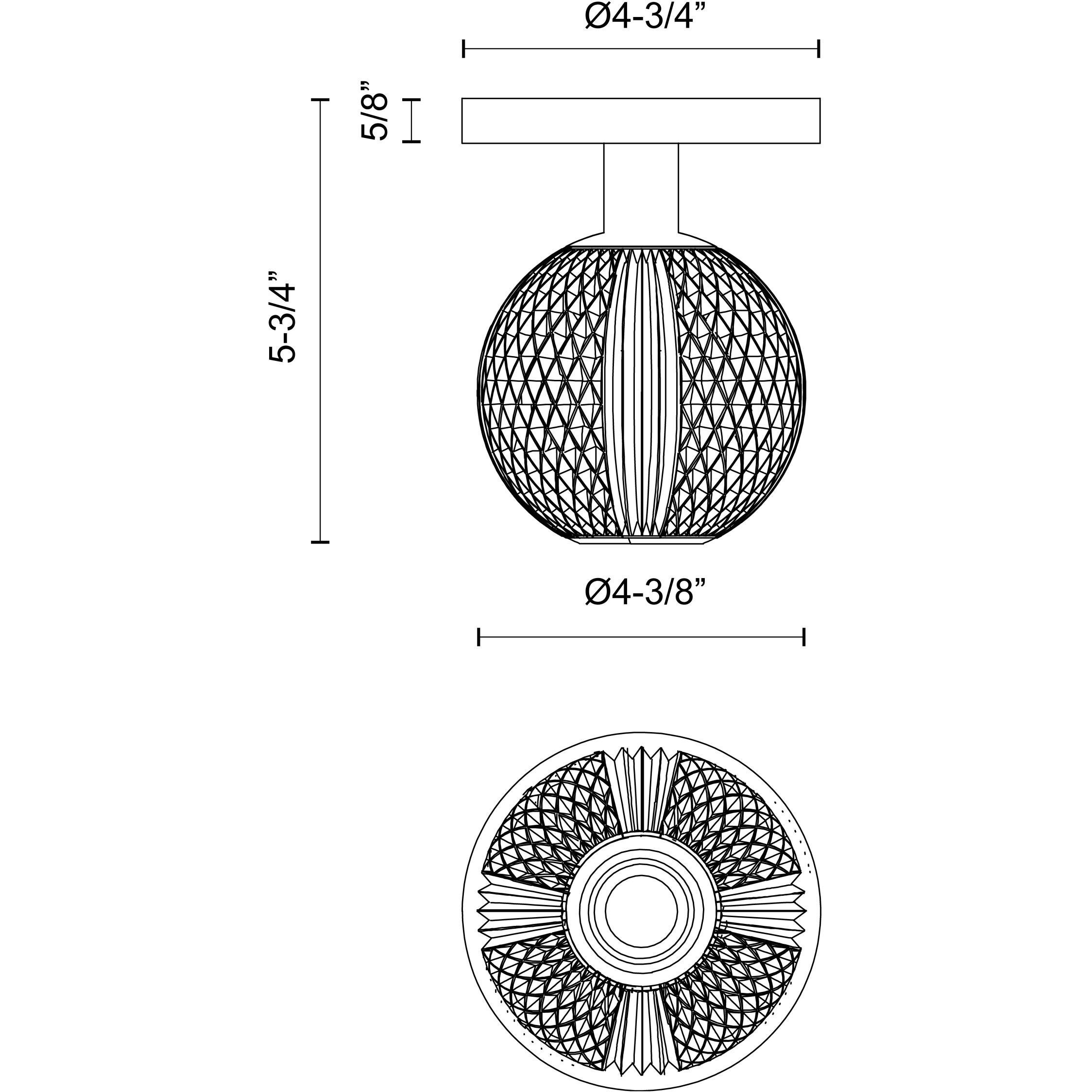 Marni LED 4.38 inch Polished Nickel Flush Mount Ceiling Light