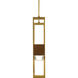 Tonbridge 3 Light 50 inch Chestnut/Brass/Sugar White Linear Chandelier Ceiling Light