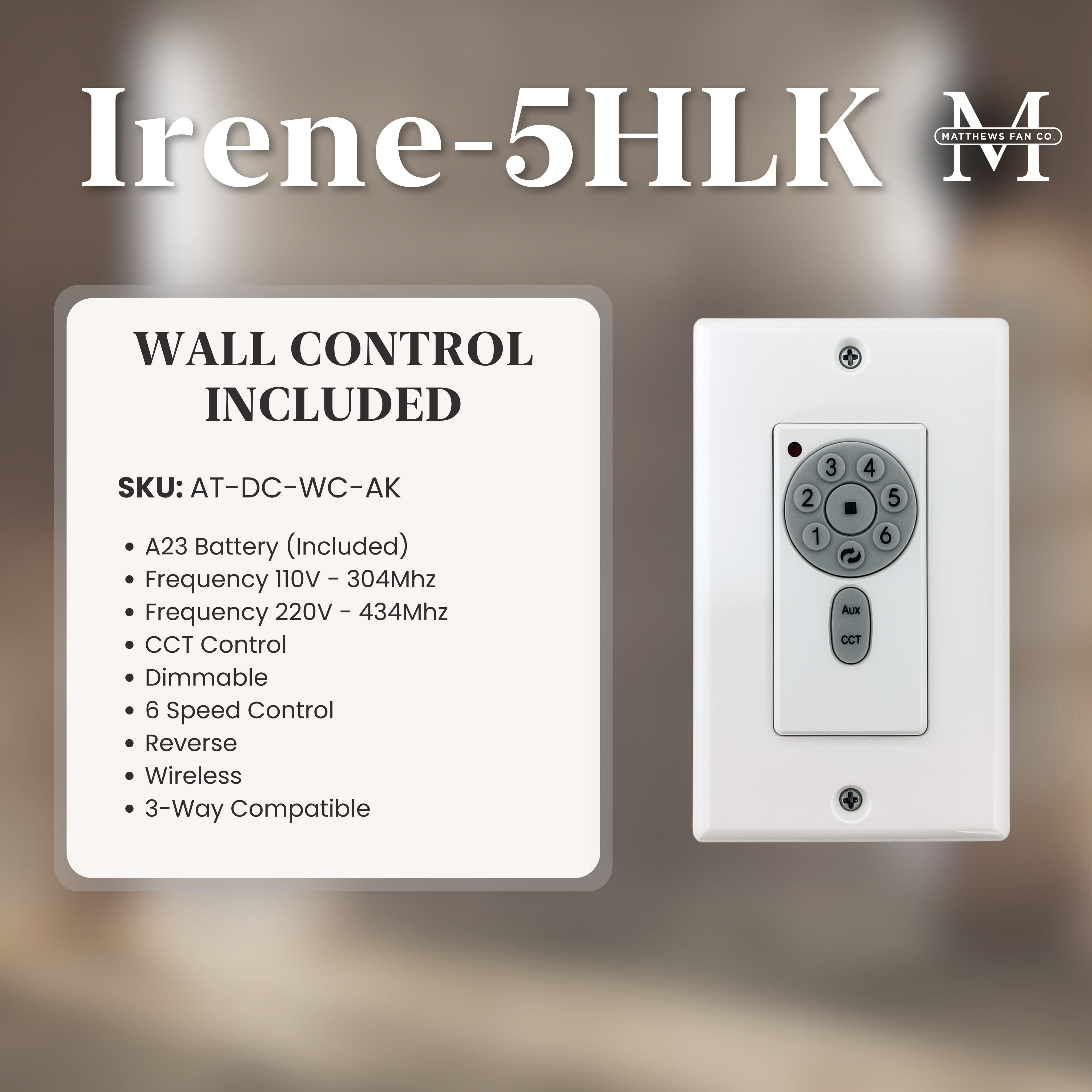 Atlas Irene-5HLK 42 inch Polished Chrome with Barn Wood Tone Blades Flush Mount Paddle Fan, Flush Mounted