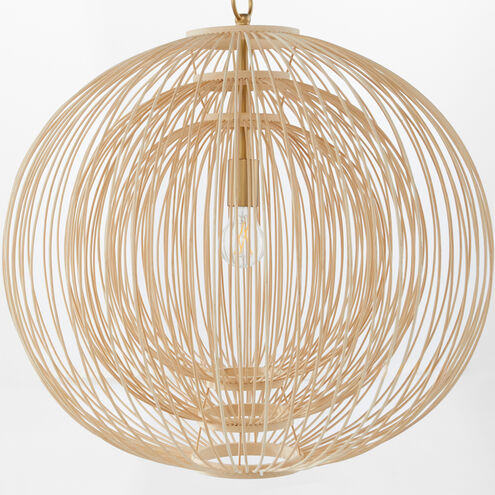 Terrae 1 Light 22 inch Aged Brass Pendant Ceiling Light, Round
