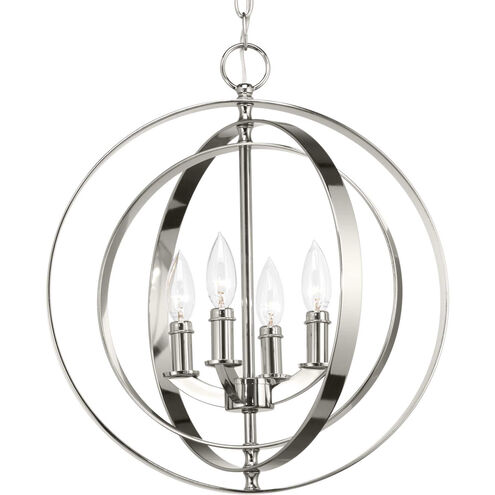 Buster 4 Light 16 inch Polished Nickel Foyer Pendant Ceiling Light