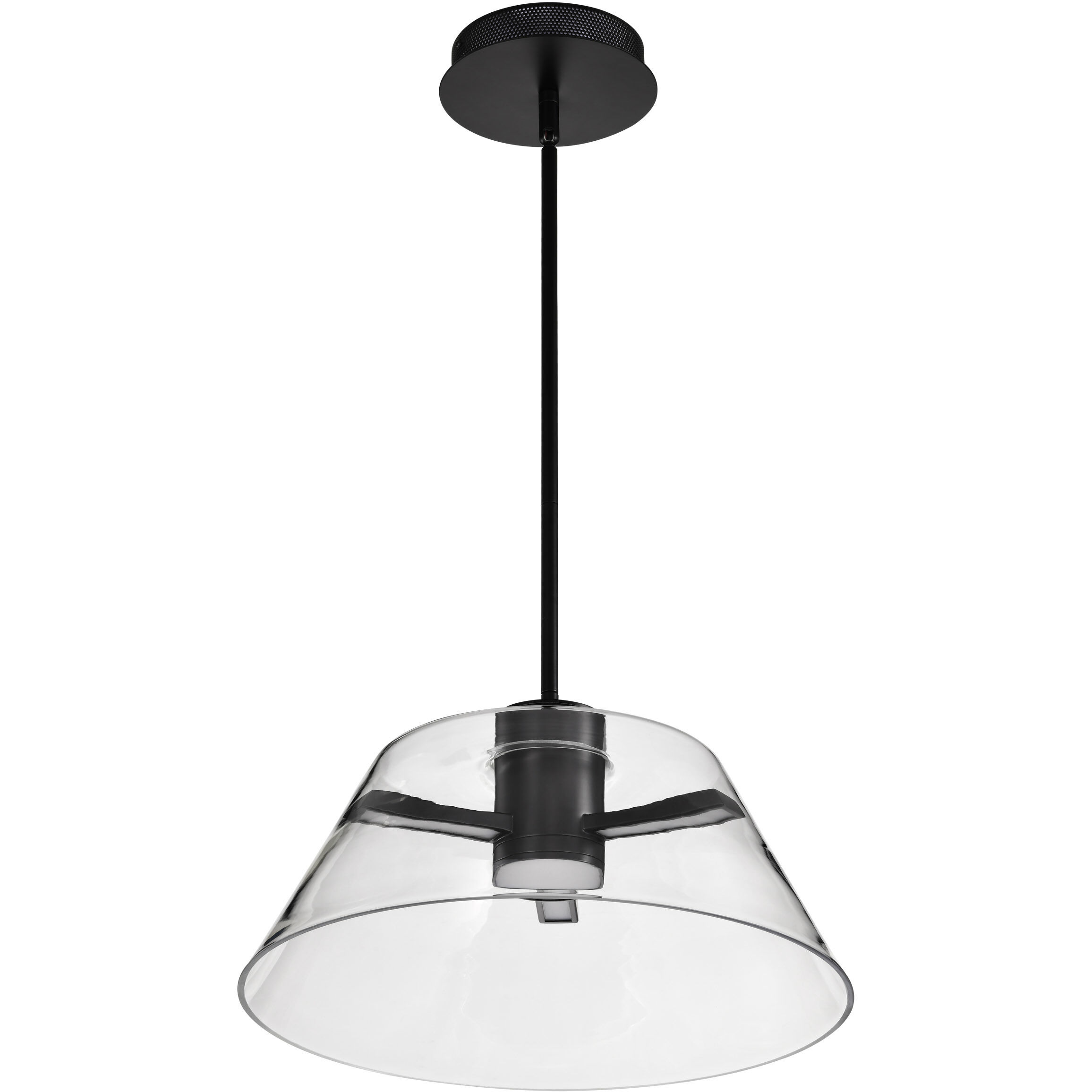 Edmond LED 17 inch Matte Black Pendant Ceiling Light