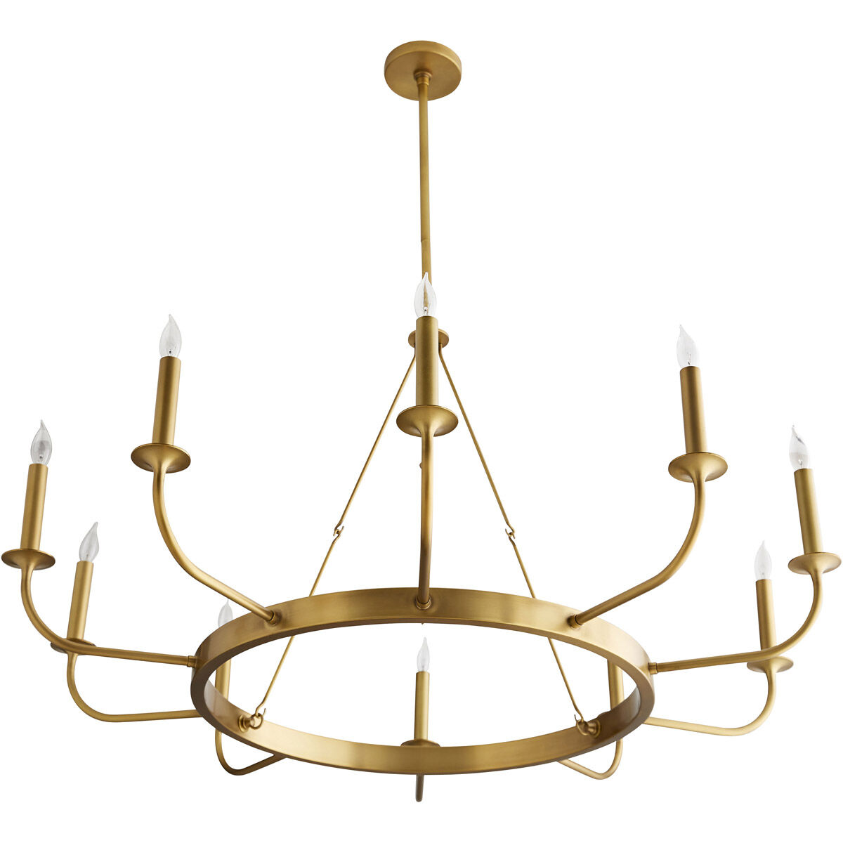 Arteriors 89637 Berlin 10 Light 45 inch Antique Brass Chandelier Ceiling Light Essential Lighting