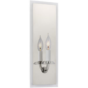 Paloma Contreras Brigitte LED 6.75 inch Polished Nickel and Clear Glass Reflector Sconce Wall Light, Medium