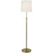Thomas O'Brien Bryant 44 inch 150.00 watt Hand-Rubbed Antique Brass Floor Lamp Portable Light in Linen