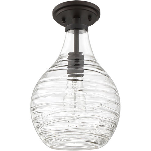 Genie 1 Light 9 inch Old Bronze Mini Pendant Ceiling Light