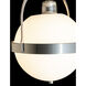 Atlas 1 Light 13.9 inch Sterling Semi-Flush Ceiling Light