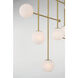 Ursolus 9 Light 43.5 inch Legacy Brass Linear Chandelier Ceiling Light