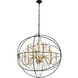 Cordelia 12 Light 44 inch Black and Gold Pendant Ceiling Light