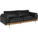 Ray Dark Walnut, Onyx Black, and Steel Gray Powder Coat Sofa