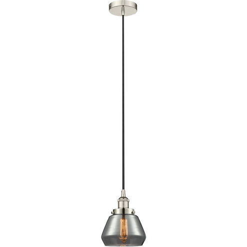Edison Fulton 1 Light 7 inch Polished Nickel Mini Pendant Ceiling Light