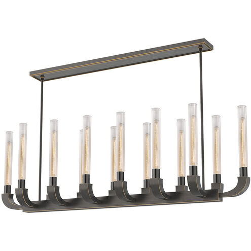 Flute 14 Light 16 inch Urban Bronze Pendant Ceiling Light