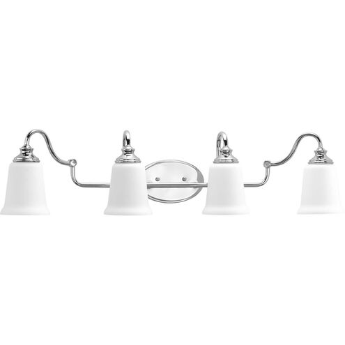 Oxford 4 Light 34 inch Polished Chrome Bath Vanity Wall Light, Design Series