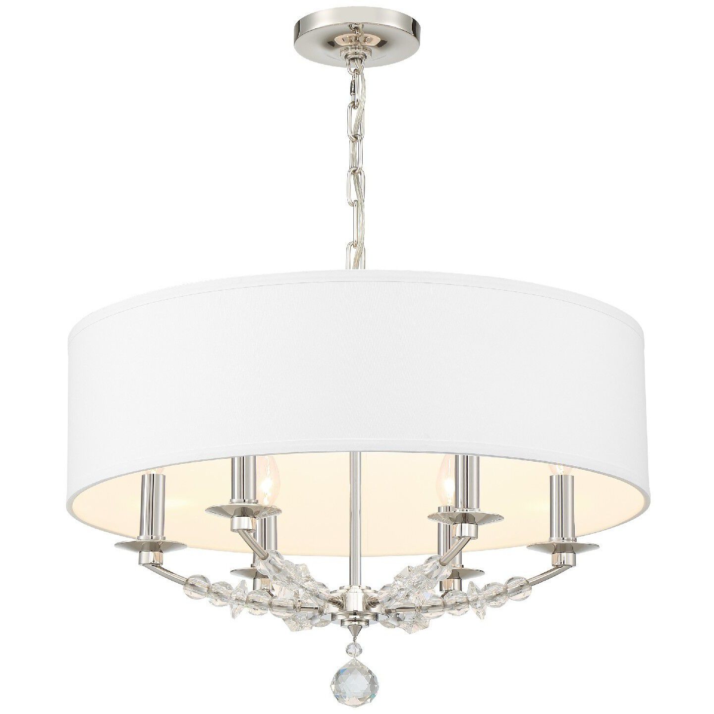 Mirage 6 Light 24 inch Polished Nickel Chandelier Ceiling Light