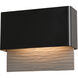 Stratum LED 7.4 inch Coastal Black and Coastal Burnished Steel Outdoor Sconce in Coastal Black/Coastal Burnished Steel