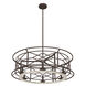 Langwood 6 Light 30 inch Onyx Bengal and Barnwood Chandelier Ceiling Light