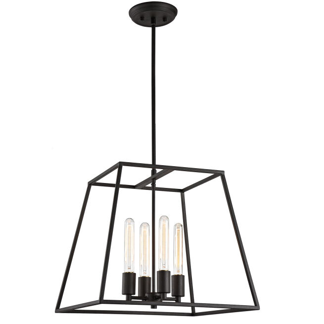 Candor 4 Light 18 inch Rusty Black Chandelier Ceiling Light